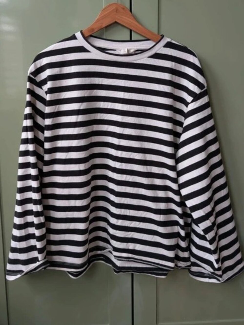 Oversized stripe longsleeved top